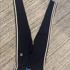 Navy and white adidas leggings. Barely worn